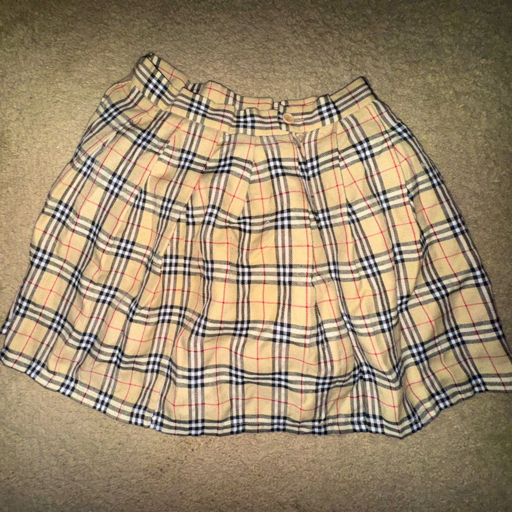 Plaid Tan Skirt